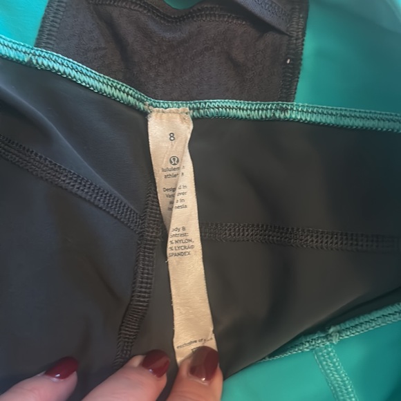 Grey and teal capri pants - Picture 2 of 2